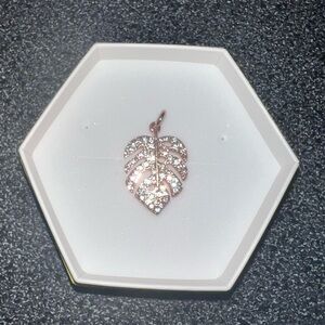 Bomb Party Rose Gold With Cz Leaf Pendant Only